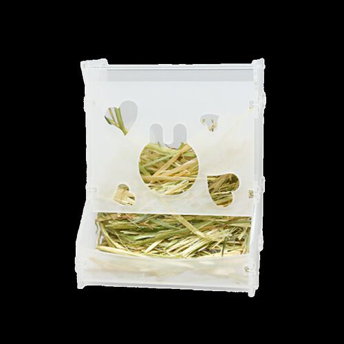 兔子草架亚克力爱心兔草架兔兔草盆食盆加大容量上开盖提摩西草架