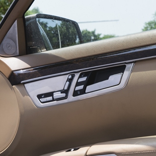 车门拉手调节面板装 适用于奔驰W221老款 饰条 改装 450 S级S300 350