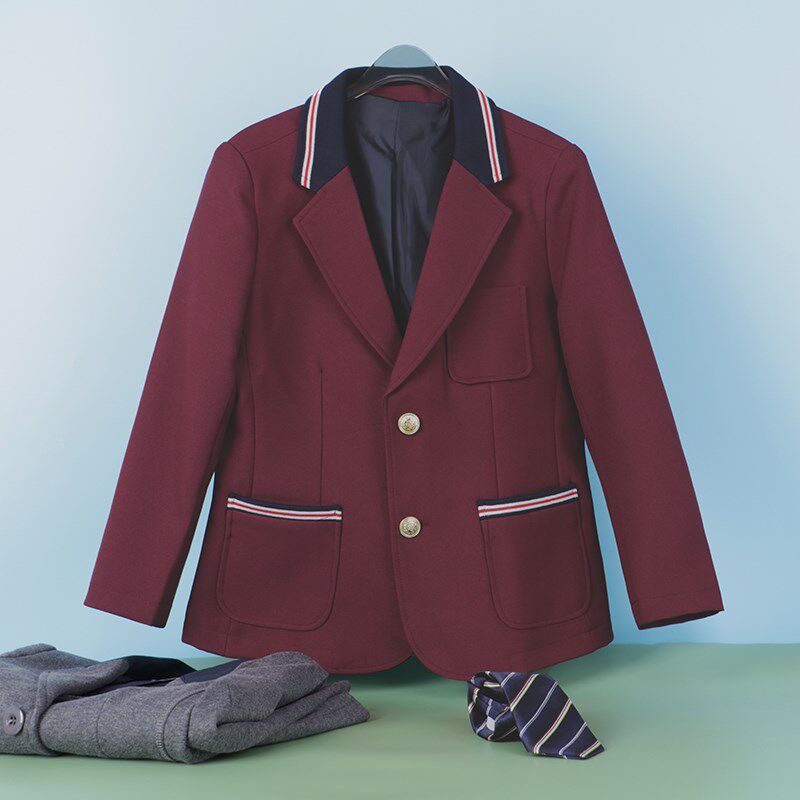 小学生西服外套中学生校服西装枣红藏青中灰浅灰色儿童礼服表演服