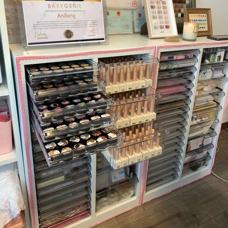 A4文件柜抽屉式美甲店烘焙模具收纳柜钢制资料柜财务票据柜布样柜