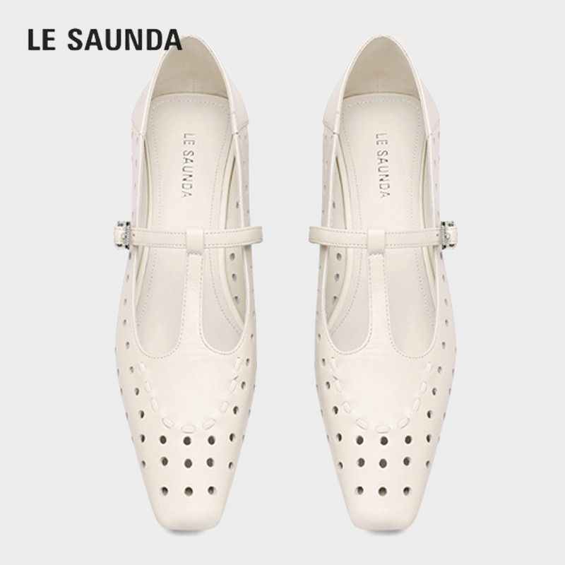 LESAUNDA/莱尔斯丹镂空玛丽珍鞋
