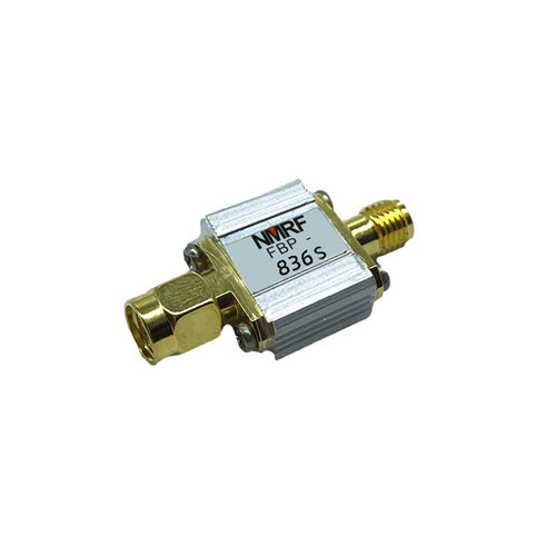 836(824-849)MHz GSM900 专用SAW带通滤波器，25MHz带宽，SMA接口