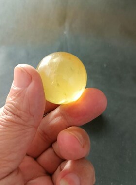 家居招财摆件天然黄水晶球属性土旺财镇宅办公室书房客厅财位圆形
