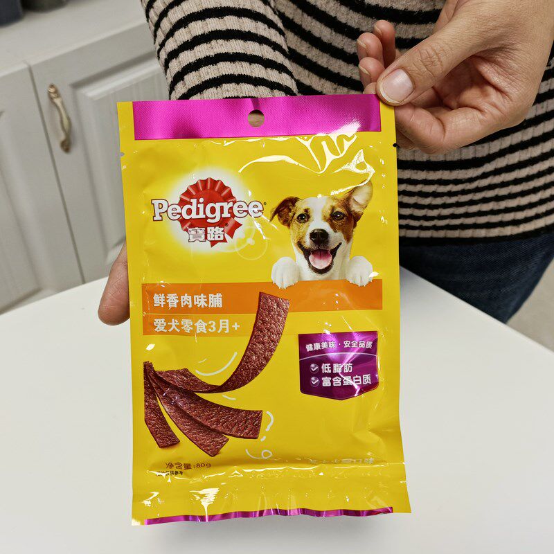 宝路零食鲜香肉味条80g*12袋宝路肉条肉脯牛肉味 多种口味可选
