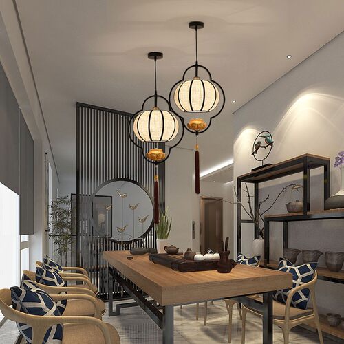 新中式灯具中国风禅意玄关吧台过道走廊餐桌书房茶室卧室餐厅吊灯