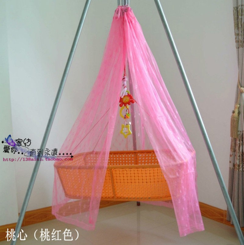 潮汕婴儿摇篮蚊帐儿童圆顶竹摇篮吊篮防尘蚊帐宝宝婴幼儿加密蚊帐图片