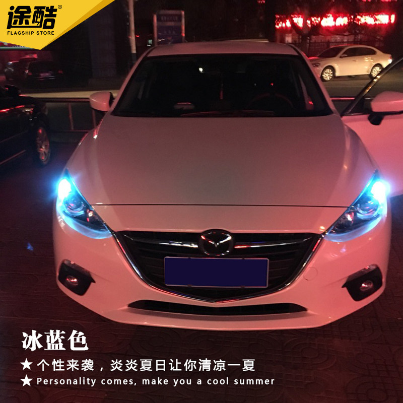 示宽灯 超亮led通用t10小灯泡冰蓝示廓灯5w5汽车改装行车灯日行灯