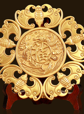 铜五福临门挂件龙凤钱招财镇宅蝙蝠摆件解横梁不利家居饰品