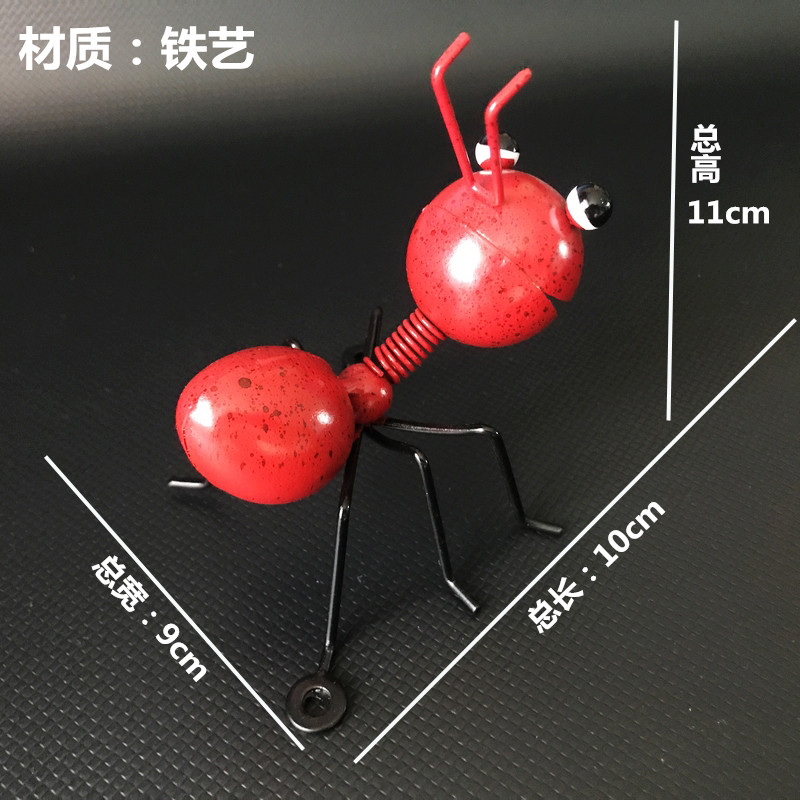 铁艺田园风蚂蚁壁饰创意昆虫摆件酒吧餐厅复古壁挂墙面装饰品套装