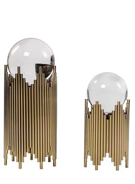 北欧创意水晶球摆件家居客厅电视柜办公室书桌酒柜工艺装饰品摆设