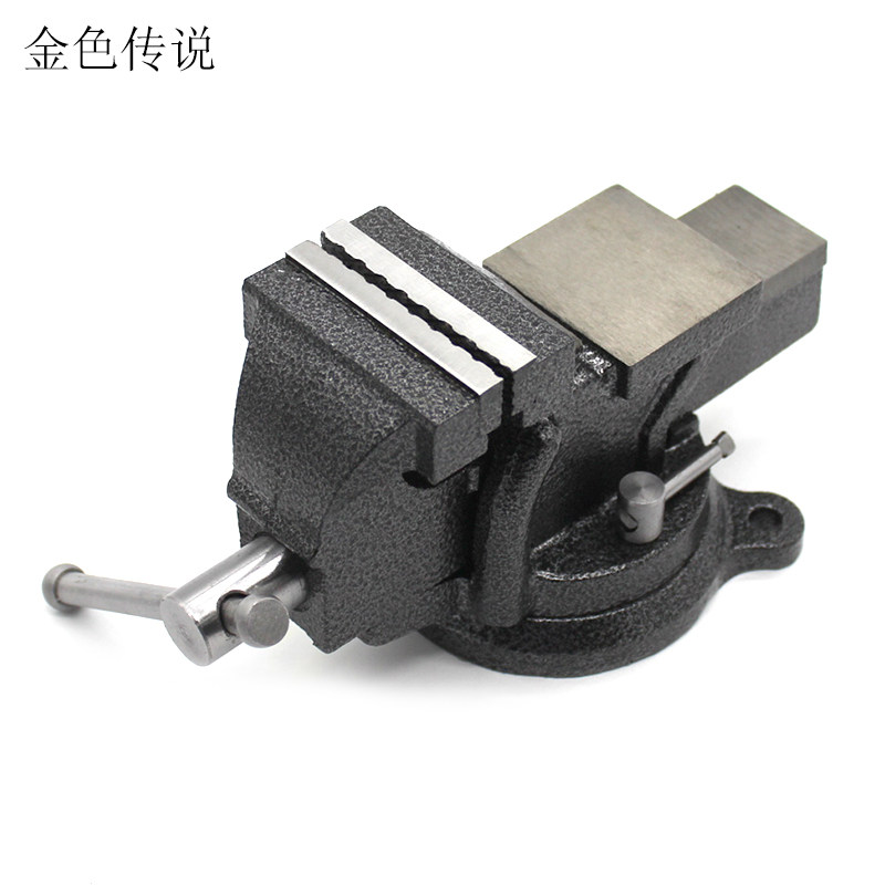 铸铁砧台工作台 羊角铁砧敲打垫小型台虎钳平口老虎钳DIY夹持工具