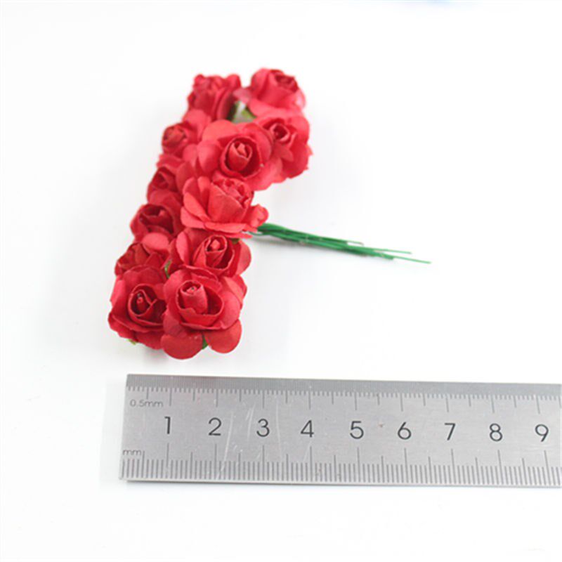 144朵/1包DIY手工胸花小纸玫瑰花婚庆喜糖盒喜帖新娘花环纸花