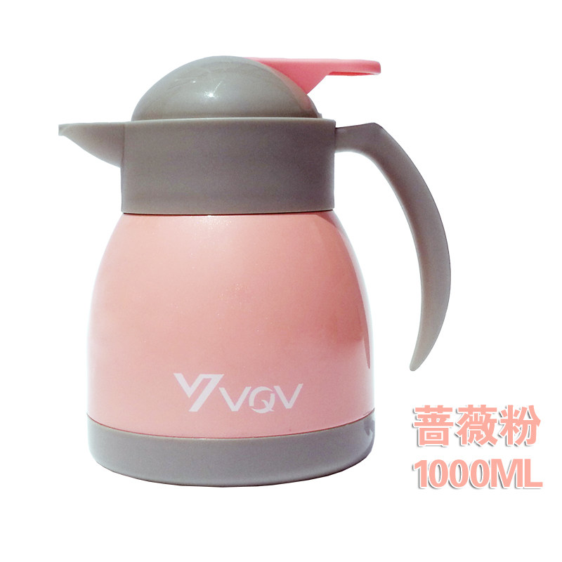 双层真空304不锈钢保温壶小型迷你咖啡豆浆壶热水暖瓶便携茶壶1L