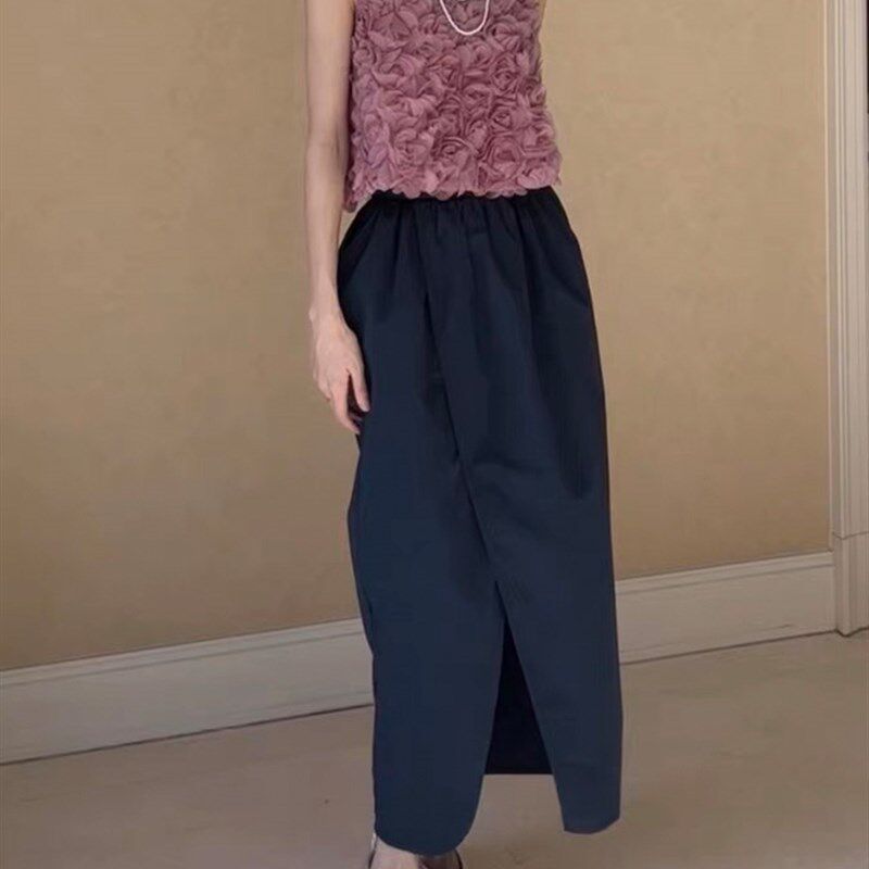 高级感气质葡萄紫立体玫瑰花背心吊带女夏季短款宽松无袖露肩上衣