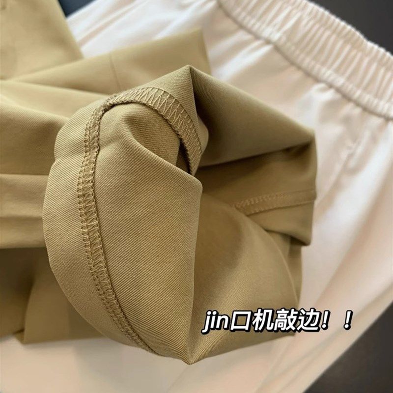 黑色休闲阔腿裤女夏季薄款大码胖mm梨形身材宽松显瘦哈伦老爹裤子