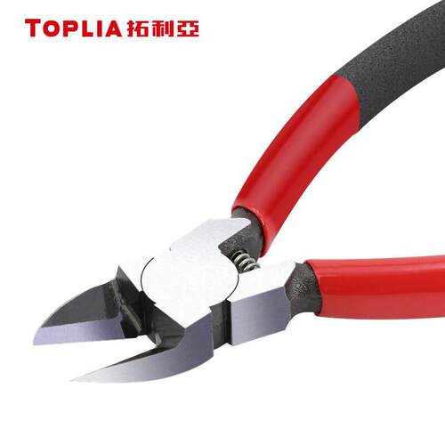 拓利亚（TOPLIA）工业级强力水口钳6英寸 电子钳 电工钳 剪钳 斜