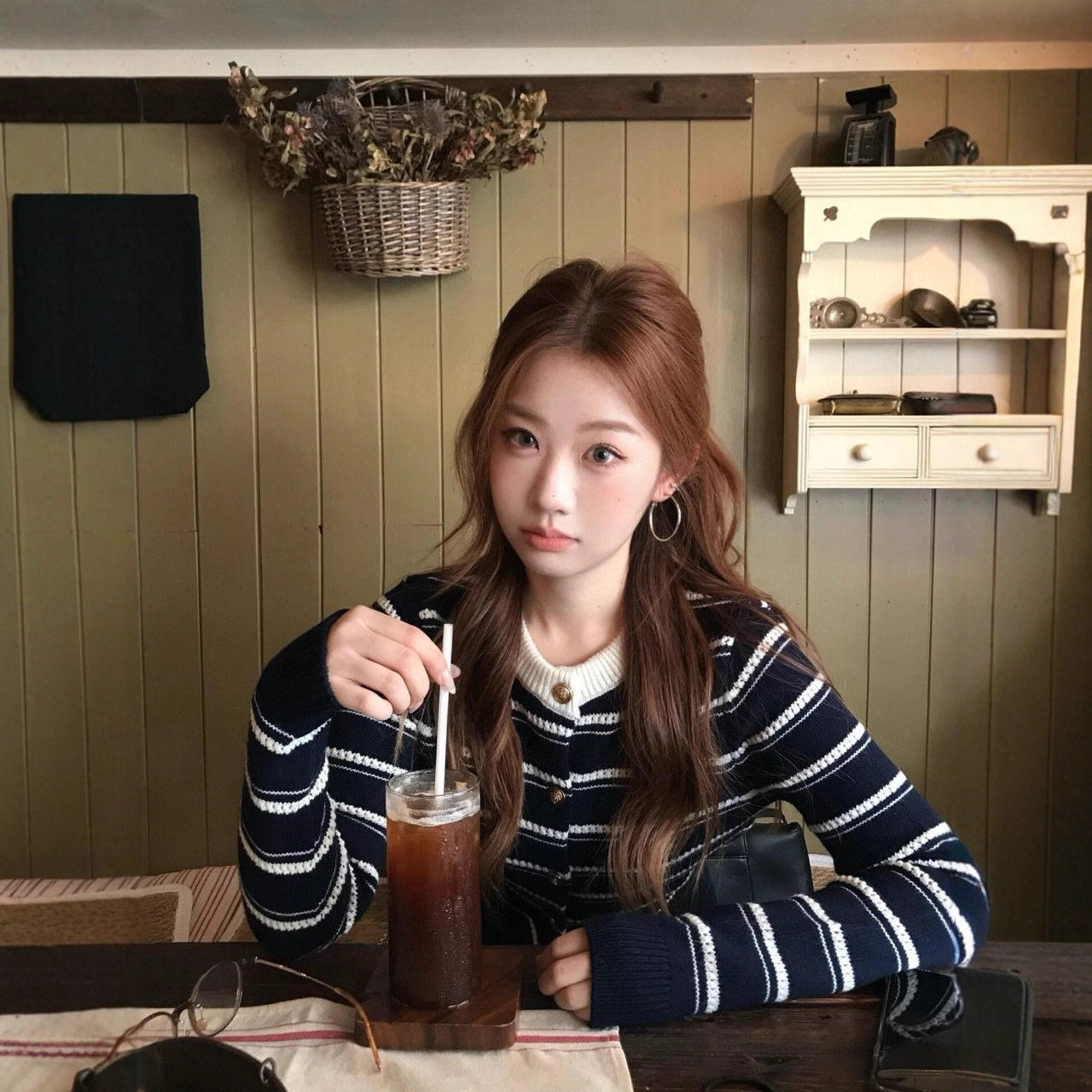 韩系撞色条纹开衫毛衣外套女秋冬小香风短款慵懒温柔风针织衫上衣