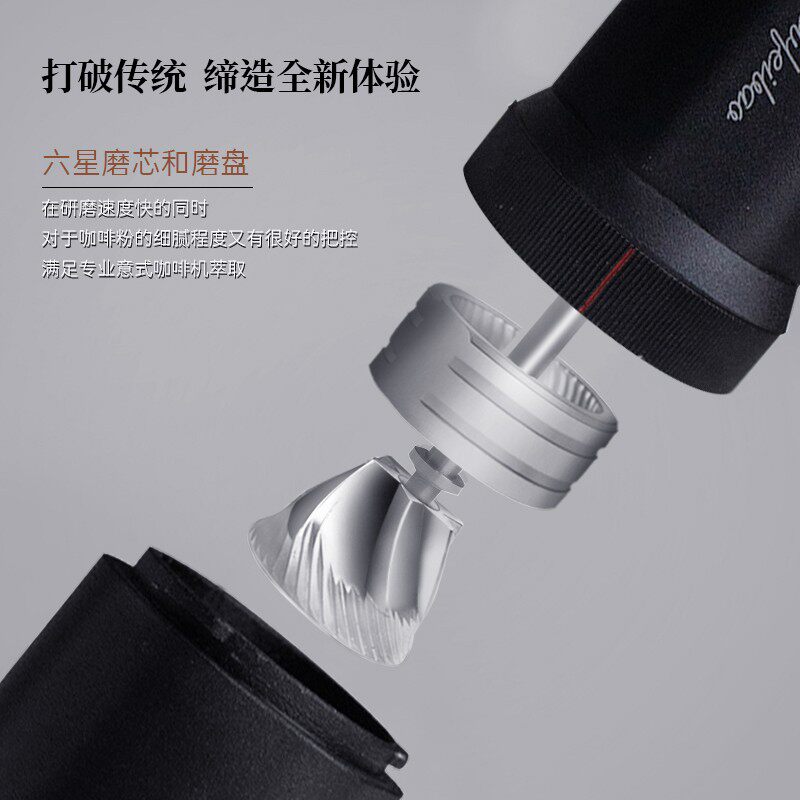 绿融手摇磨豆机电动手动一体可拆卸便携充电手冲意式咖啡豆研磨机