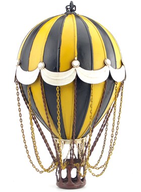 复古铁艺模型19世纪欧洲热气球吊饰 酒吧吊挂摆件家居饰品礼物