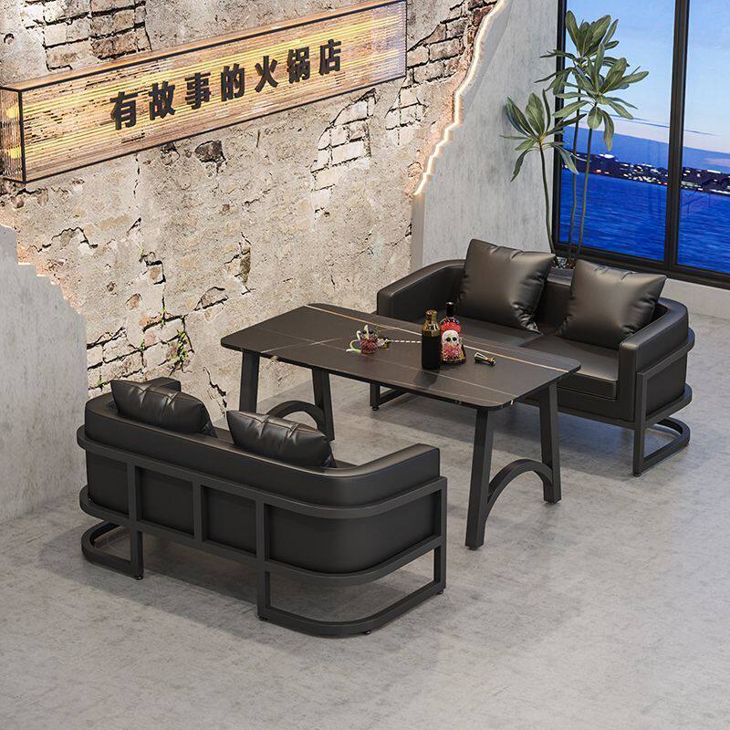 酒吧桌椅组合工业风餐厅酒馆咖啡厅餐吧烧烤茶楼清吧商用卡座沙发