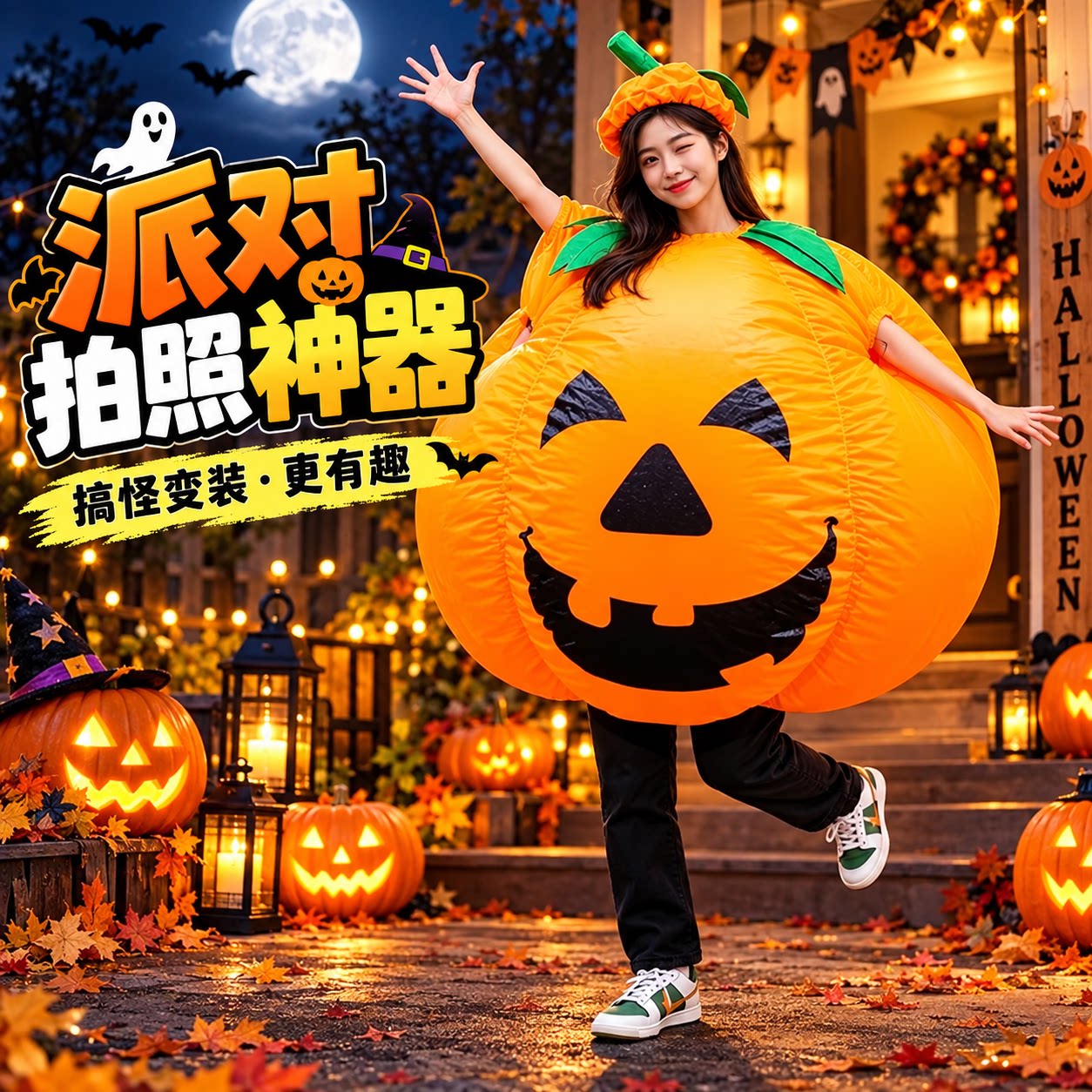 万圣节充气服儿童服饰搞怪衣服
