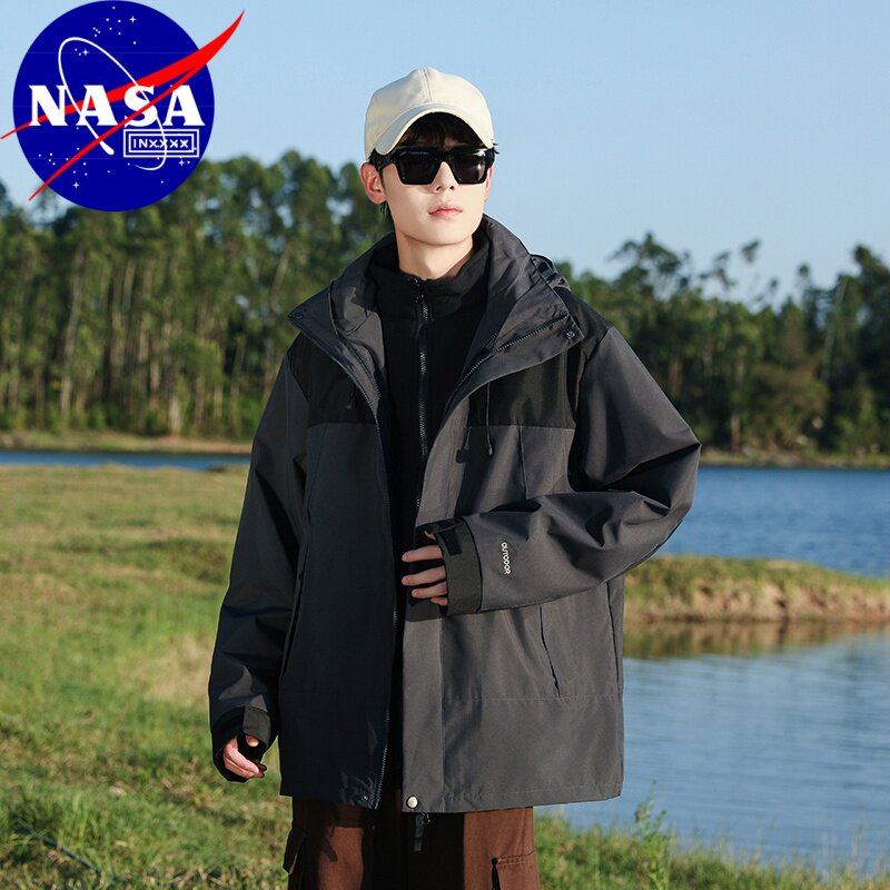 NASA联名三合一男冲锋衣防水加绒