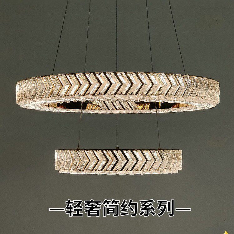 客厅灯轻奢吊灯大气新款水晶灯大厅主灯简约现代卧室餐厅灯具