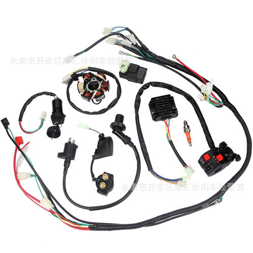 ATV四轮沙滩车配件GY6 125CC 150CC全车线束线路点火系统CDI套件
