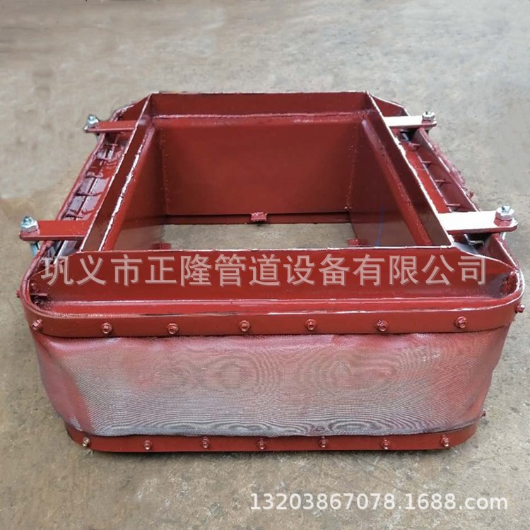 双圈式蒙皮膨胀节非金属氟胶布织物补偿器复合多层高温蒙皮软连接图片