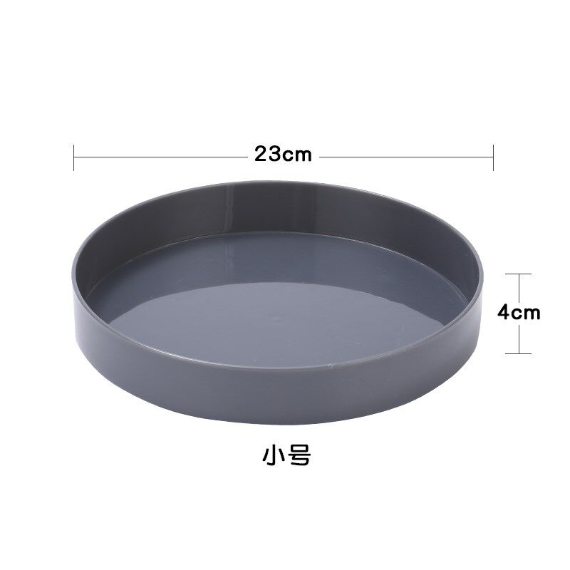 塑料圆盘水盘花器复古禅意中式日式插花器皿小原流剑山插花盆特大
