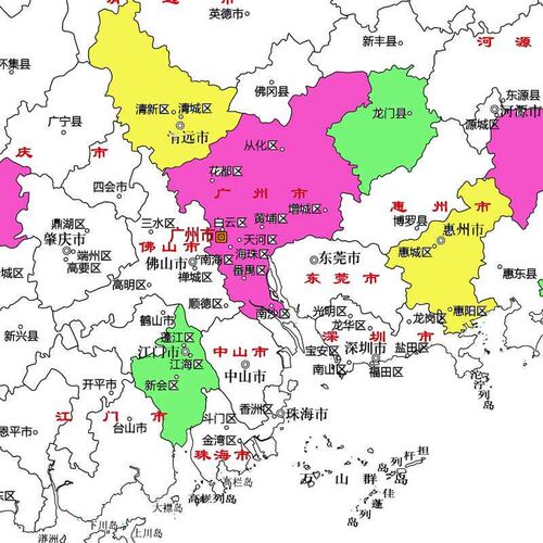 广东省城市划分手绘地图旅游打卡填色涂色DIY油画布装饰画教学 - 封面