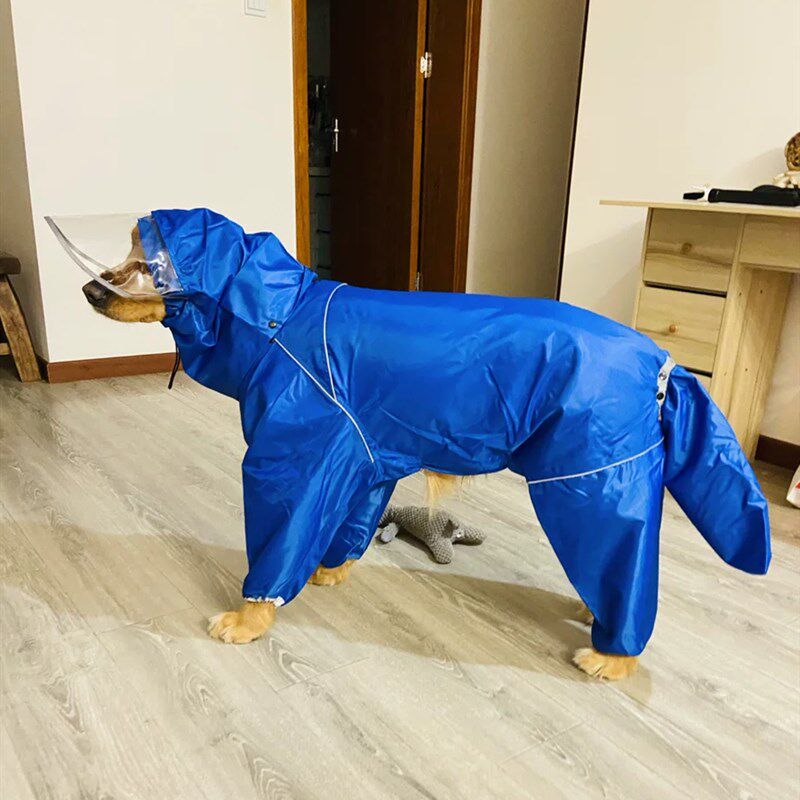 宠物狗狗大狗中大型犬金毛萨摩耶阿拉斯加全包雨衣连帽包尾巴雨具