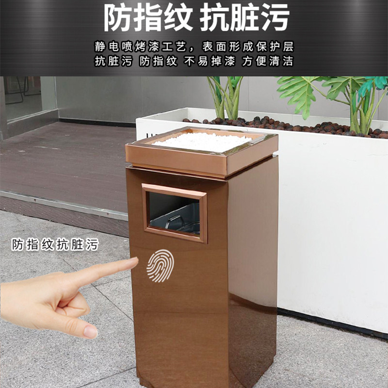 高档不锈钢垃圾桶酒店大厅立式商场售楼部电梯口烟灰缸分类果皮箱