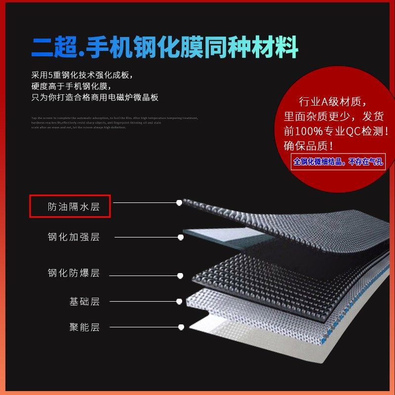 商用火锅电磁炉微晶板 通用耐高温大功率圆形玻璃控制面板配件
