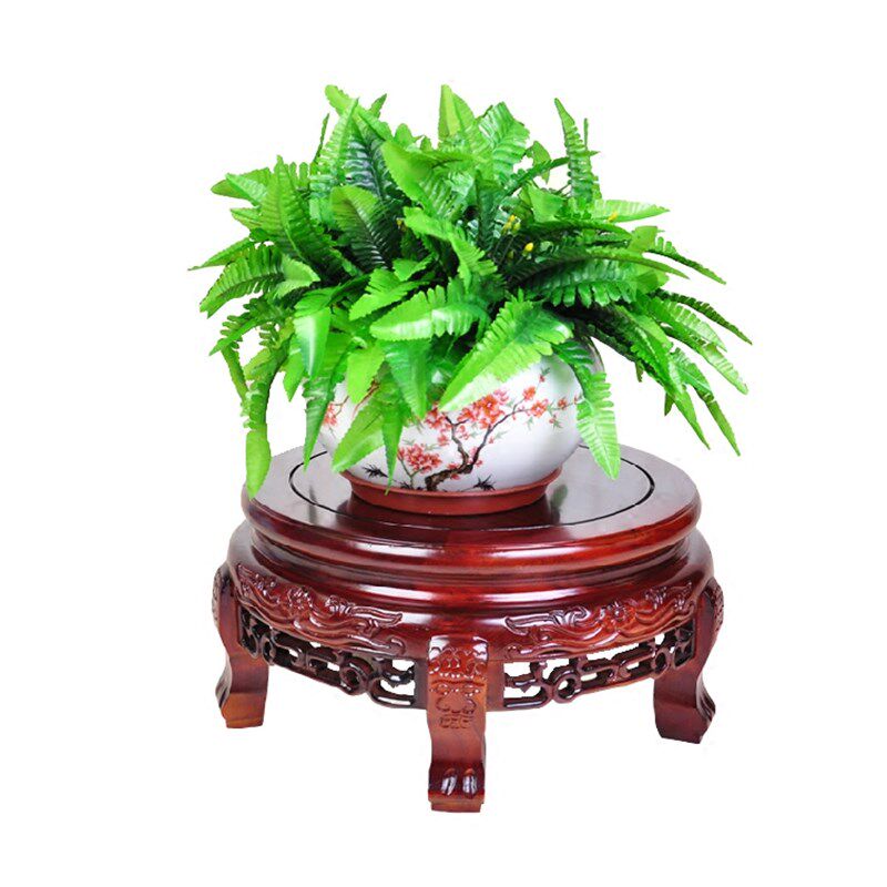花架榆木实木木质中式地墩鱼缸盆景花瓶架室内客厅阳台大厅包邮