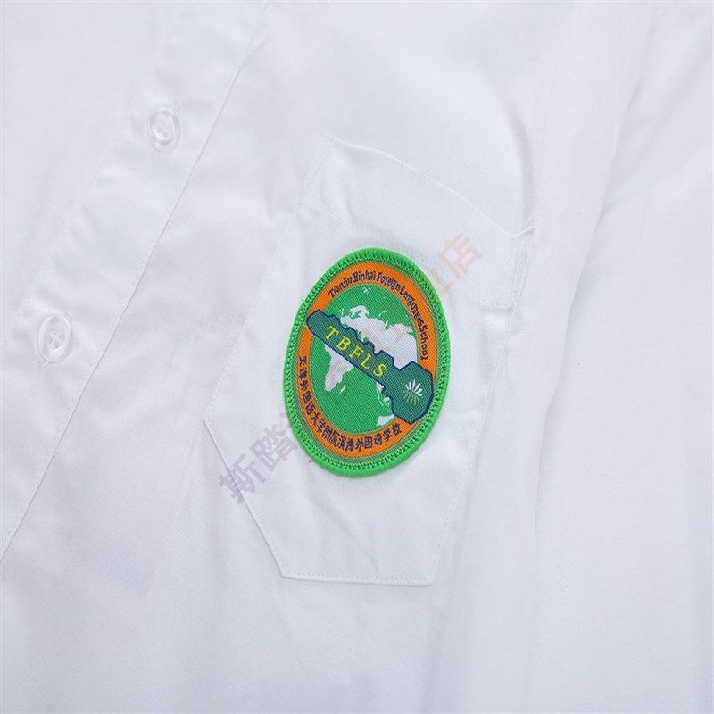 英伦学院风白色衬衫夏装男童短袖中小学生长袖园服表演服儿童校服