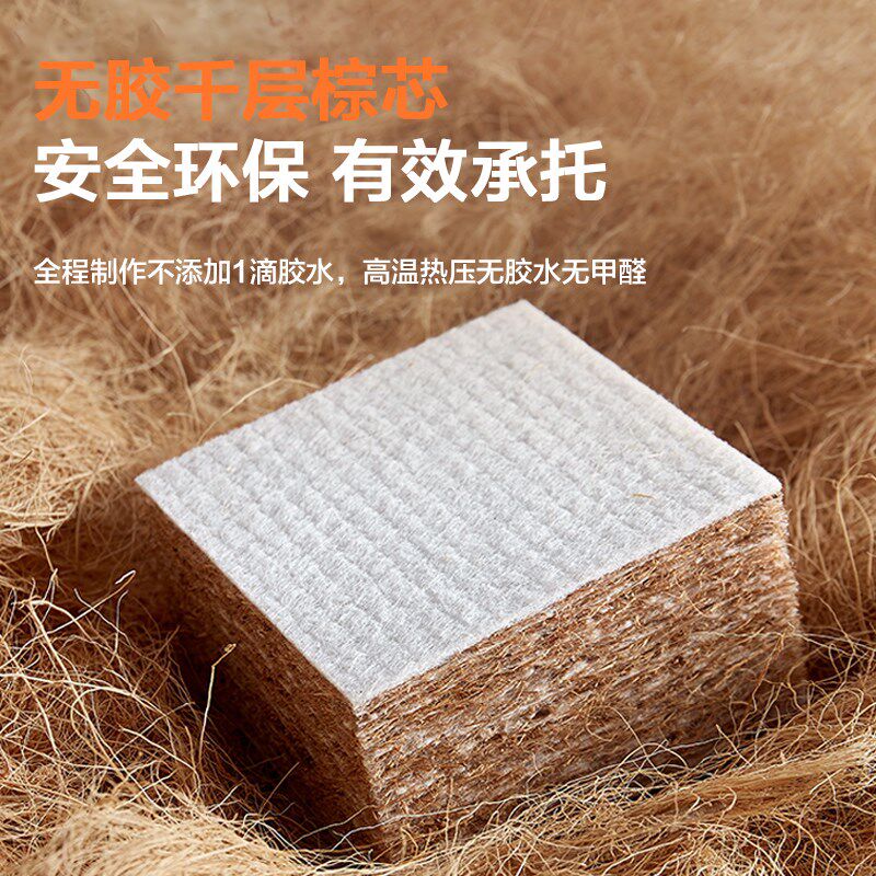 家用床垫硬垫子天然椰棕老人护腰脊薄加乳胶偏软10公分可定制折叠