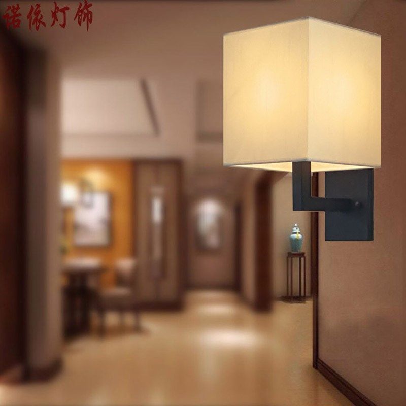 中式客厅餐厅走廊过道免接线可充电卧室床头单头装饰感应单头壁灯