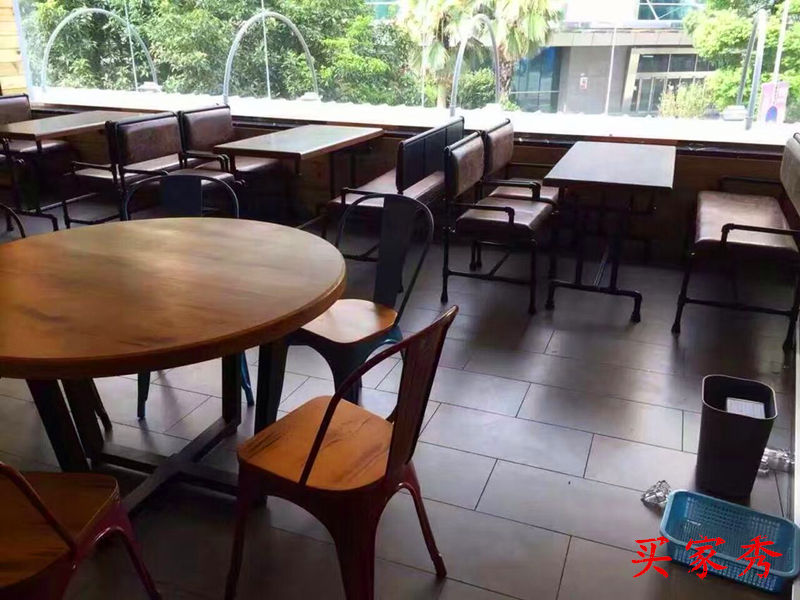 复古水管铁艺沙发桌椅组合咖啡店KTV休闲娱乐场所靠背沙发椅卡座