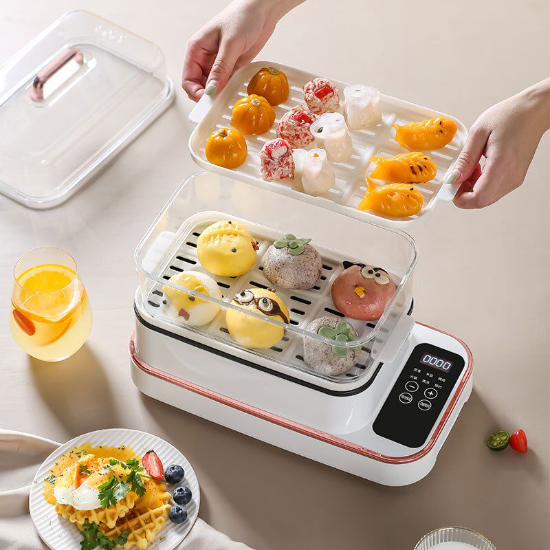 电蒸锅多功能小型家用多层早餐机智能可预约蒸煮炖一体锅全自动