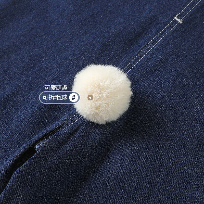 婴儿衣服牛仔背带裤短裤子夏装儿童男童女宝宝小童6个月幼儿Y8571