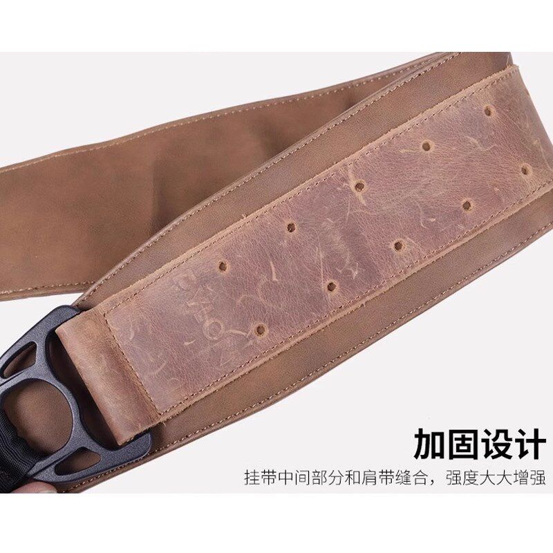 PYLON 飞艇 手工皮质吉他背带 加厚加宽减重民谣木电吉他贝斯肩带