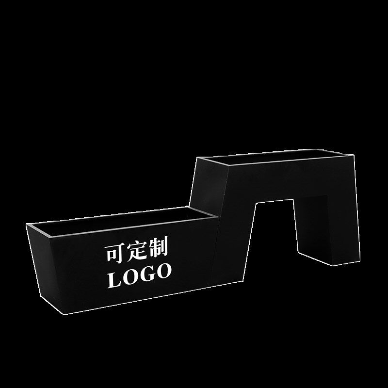 户外铁艺花箱组合镀锌隔断不锈钢定制室外绿植假花庭院造景长方形
