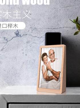 简易相框6寸7寸8寸照片框相片摆台实木相架框木质相册框榉木定制