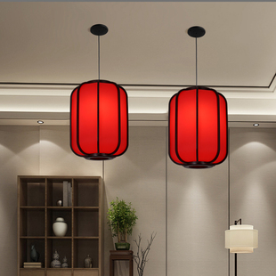 中式 饰木艺吊灯 仿古灯笼饭店餐厅酒店走廊屋檐门头阳台户外古典装