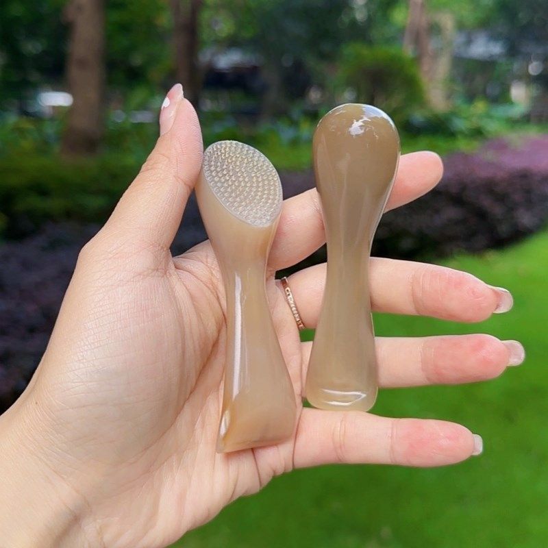 天然牛角黑头粉刺刷去黑头粉刺洗脸脸部护肤美容牛角梳面部按摩