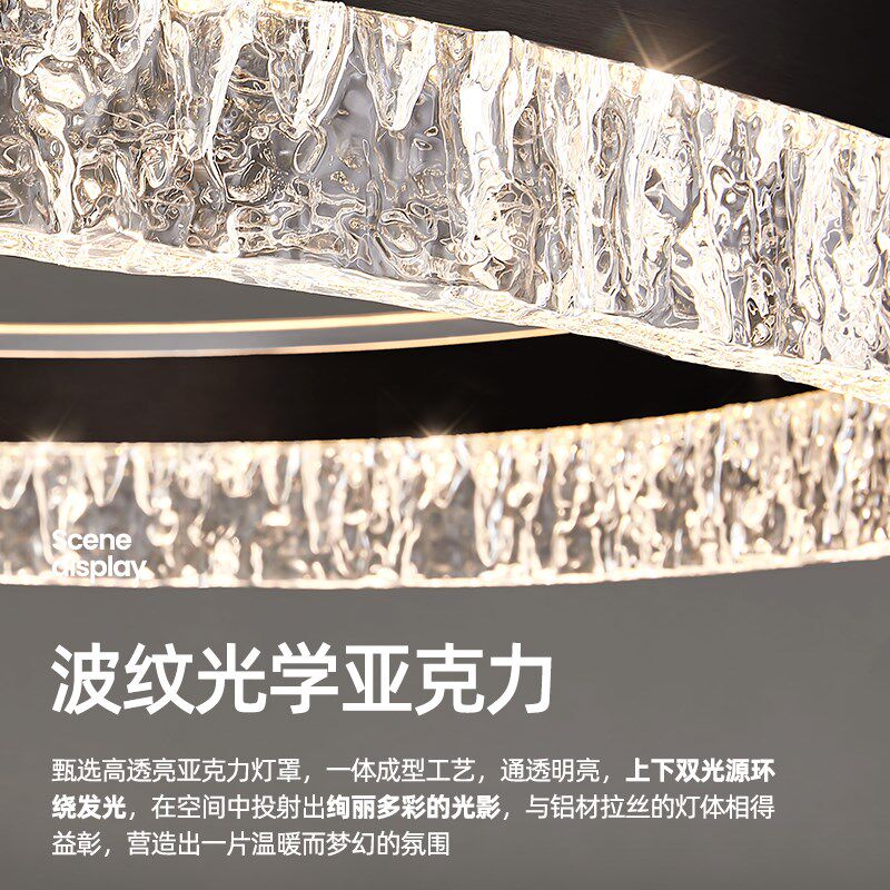 帕莎意式极简客厅吊灯2025年新款设计师轻奢客厅主灯饭厅环形灯具