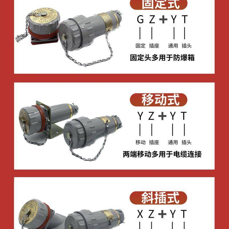 宝鸡友泰无火花连接器防爆插头插座15 60A航空插销单相三相YT插针