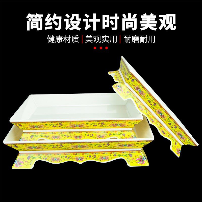 密胺仿瓷烧烤盘子商用长方形烤羊排羊腿全羊手把羊肉烤鸭乳猪烤串