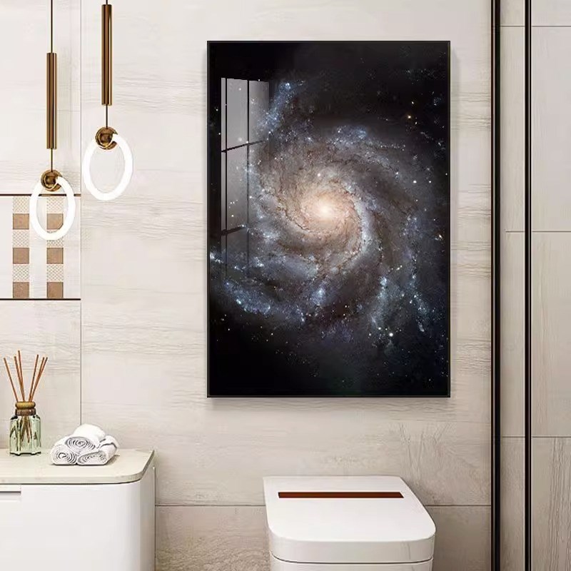 星空宇宙装饰画太空人地球玄关落地巨幅轻奢挂画儿童卧室房间壁画
